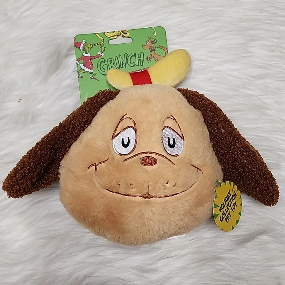 The Grinch Max Dog Plush Toy with Squeaker & Crinkle Sounds - New With Tags